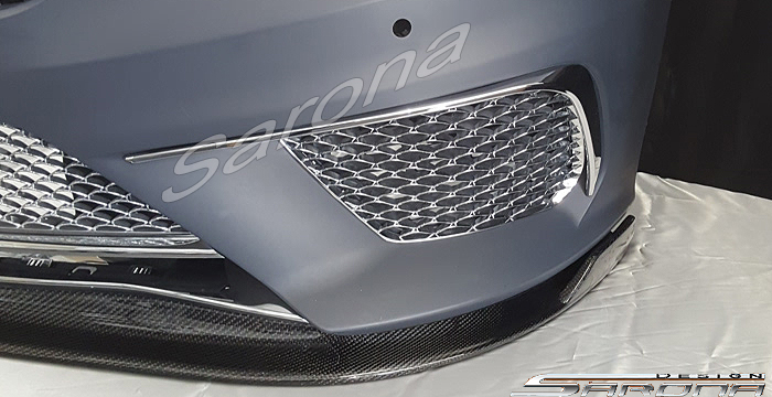 Custom Mercedes S Class  Sedan Front Add-on Lip (2014 - 2019) - $490.00 (Part #MB-057-FA)